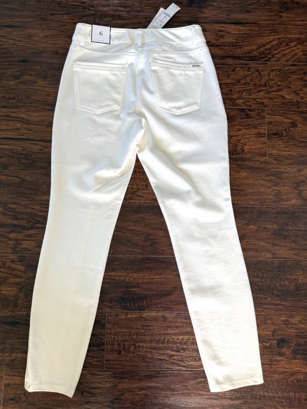WHBM The Ponte Skimmer Ecru Pants Size 6R NWT Stretch Ankle Slim - Picture 2 of 12